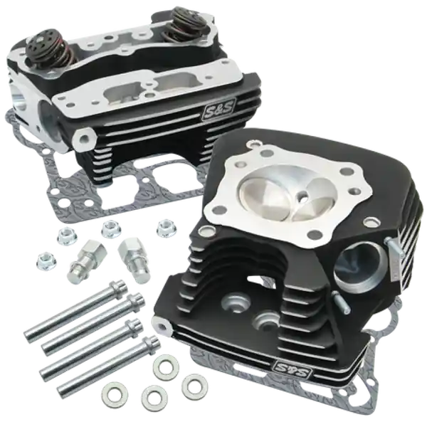 S&S Cycle 08-16 Touring Super Stock 89cc Cylinder Head Kit - Wrinkle Black