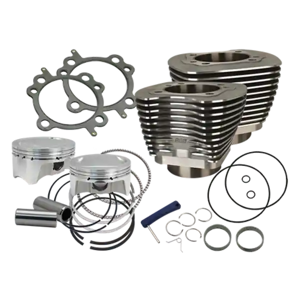 S&S Cycle 07-17 BT 107in Bolt-In Big Bore Kit - Wrinkle Black