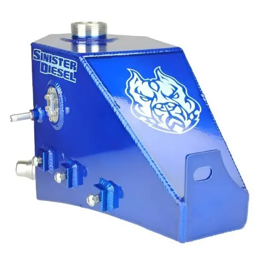 Sinister Diesel 08-10 Ford 6.4L Degas Bottle - Blue