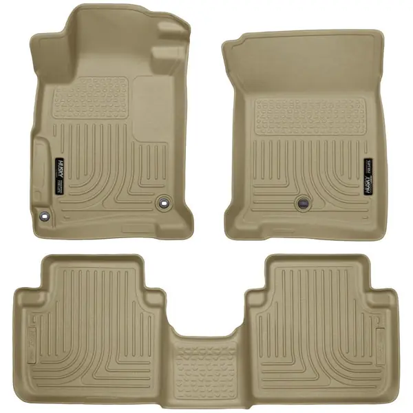 Husky Liners 2013 Honda Accord WeatherBeater Tan Front & 2nd Seat Floor Liners (4-Door Sedan Only)