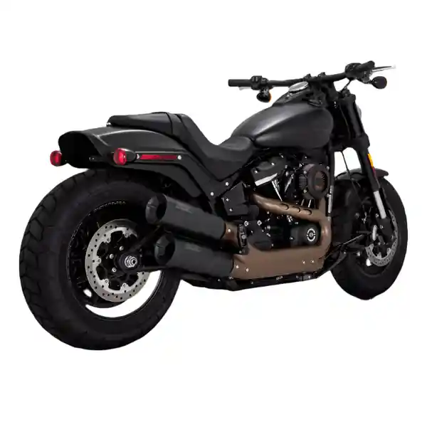 Vance & Hines HD Softail 18-22 Fatbob Hgh S/O Black Slip-On Exhaust