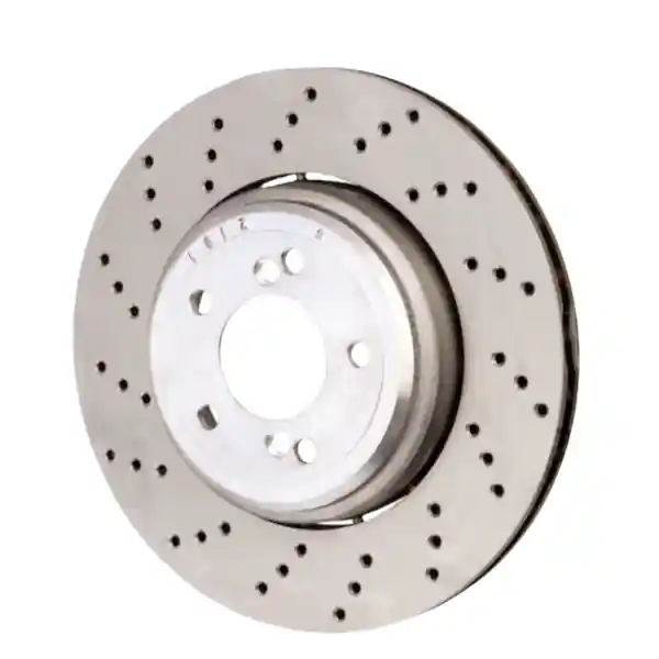 SHW 05-06 BMW M3 3.2L Right Front Cross-Drilled Lightweight Brake Rotor (34112282446)