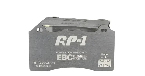 EBC Racing 2020+ Toyota GR Supra 2.0 Turbo / 2019 BMW 330 G20 2.0 Turbo RP-1 Race Front Brake Pads