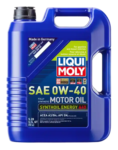 LIQUI MOLY 5L Synthoil Energy A40 Motor Oil SAE 0W40