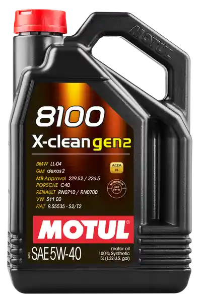 Motul 5L Synthetic Engine Oil 8100 X-CLEAN Gen 2 5W40