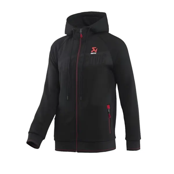 Akrapovic Mens Corpo Zip Hoodie Black - XL