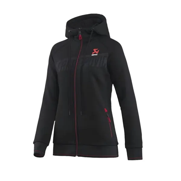 Akrapovic Womens Corpo Zip Hoodie Black - Small