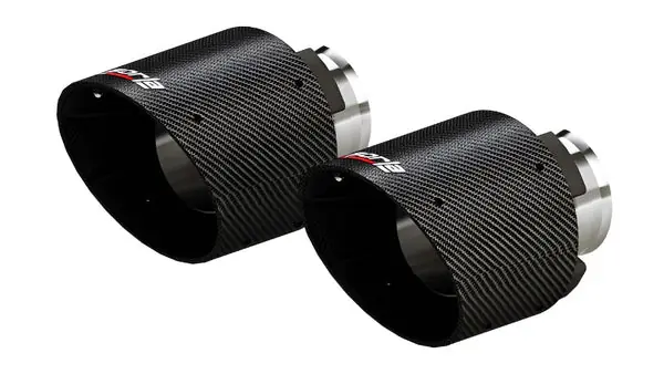 Borla 15-24 Dodge Charger V8 / 2023 Chrysler 300C T-304 SS Tips 5in Outlet - Carbon / Black Anodized
