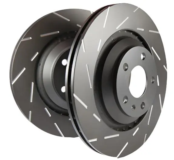 EBC 2015+ Ford Mustang (6th Gen) 2.3L Turbo (Performance Package) USR Slotted Front Rotors