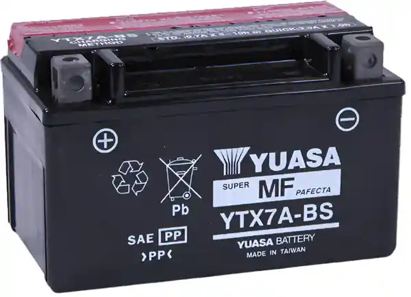 Yuasa YTX7A-BS Maintenance Free AGM 12 Volt Battery (Bottle Supplied)