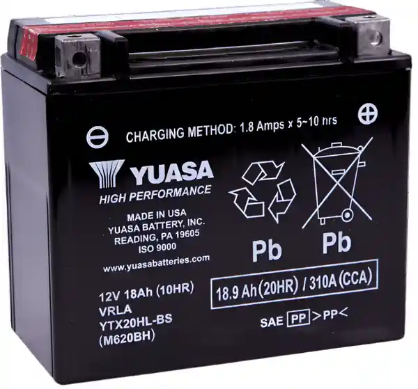 Yuasa YTX20HL-BS High Performance AGM Battery (Bottle Supplied)