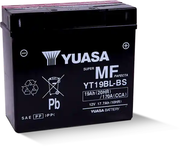 Yuasa YT19BL-BS Maintenance Free AGM 12 Volt Battery (Bottle Supplied)