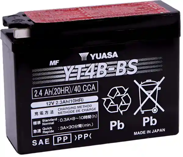 Yuasa YT4B-BSMaintenance Free AGM 12 Volt Battery (Bottle Supplied)