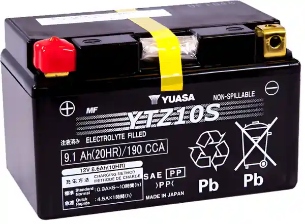 Yuasa YTZ10S Maintenance Free AGM 12 Volt Battery