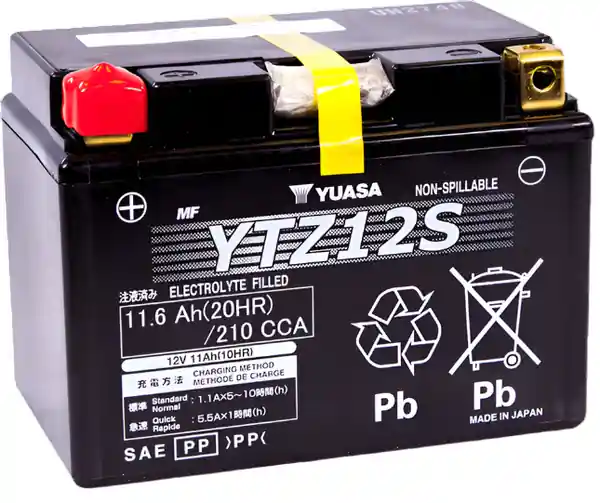Yuasa YTZ12S Maintenance Free AGM 12 Volt Battery