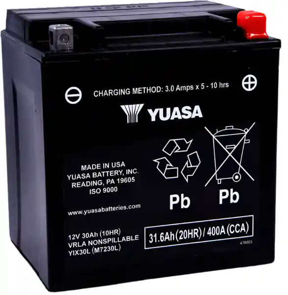 Yuasa YIX30L Maintenance Free AGM 12 Volt Battery