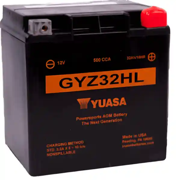 Yuasa GYZ32HL High Performance Maintenance Free AGM 12 Volt Battery