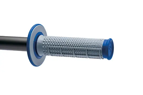 Renthal MX Dual Compound Grips Tapered 1/2 Waffle - Grey/ Blue