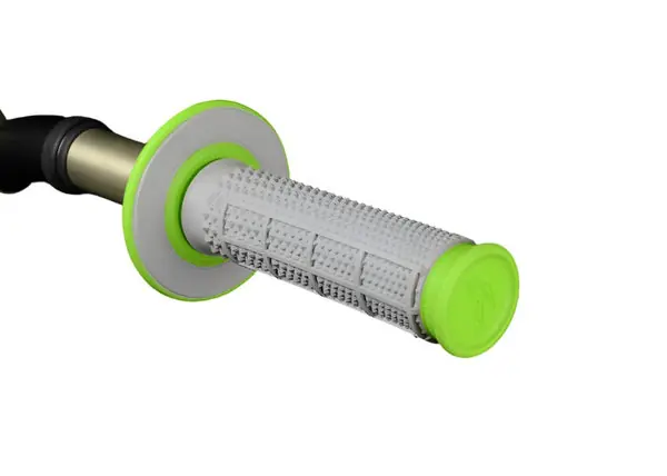 Renthal MX Dual Compound Grips Tapered 1/2 Waffle - Grey/ Green