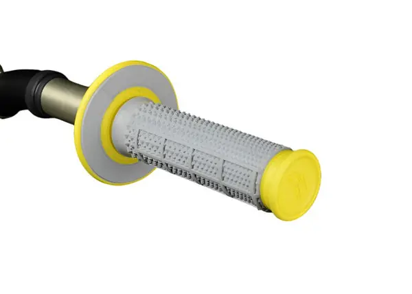Renthal MX Dual Compound Grips Tapered 1/2 Waffle - Grey/ Yellow