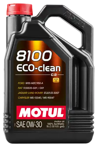 Motul 5L Synthetic Engine Oil 8100 0W30 4x5L ECO-CLEAN ACEA C2 API SM ST.JLR 03.5007