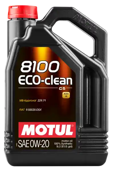 Motul 5L Synthetic Engine Oil 8100 0W20 Eco-Clean