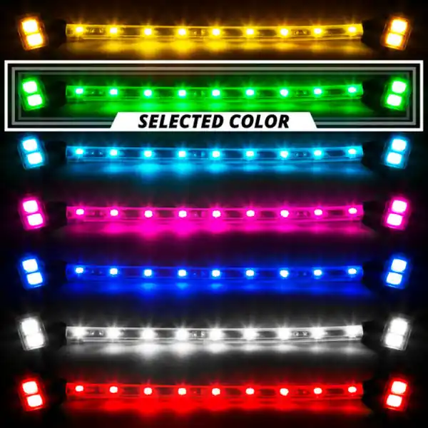 XK Glow Black - Motorcycle Highway Bar Switchback Driving Lights DRL Turnsignal