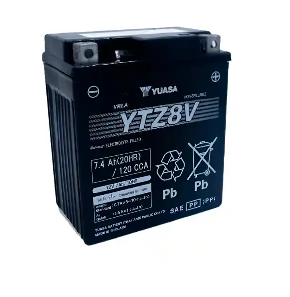 Yuasa YTZ8V Maintenance Free AGM 12 Volt Battery