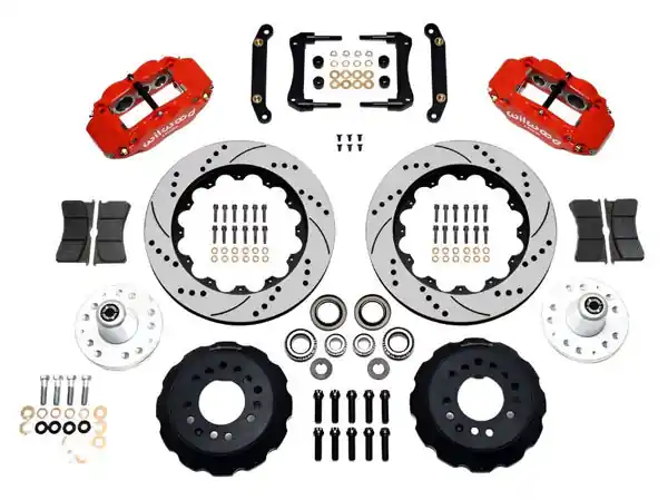 Wilwood Narrow Superlite 6R Front Hub Kit 14.00in Drill Red 79-81 Camaro