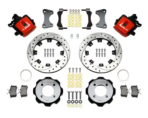 Wilwood Combination Parking Brake Rear Kit 11.75in Drilled Red 2011 Fiesta Rear