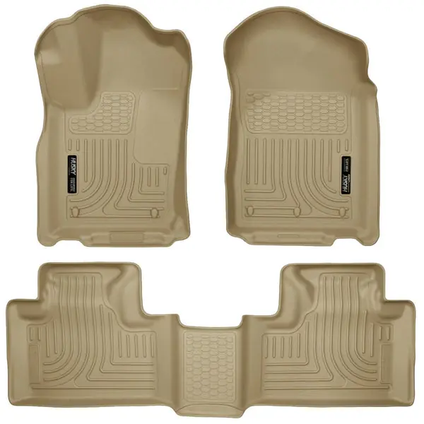 Husky Liners 11+ Dodge Durango / 11+ Jeep Grand Cherokee WeatherBeater Combo Tan Floor Liners