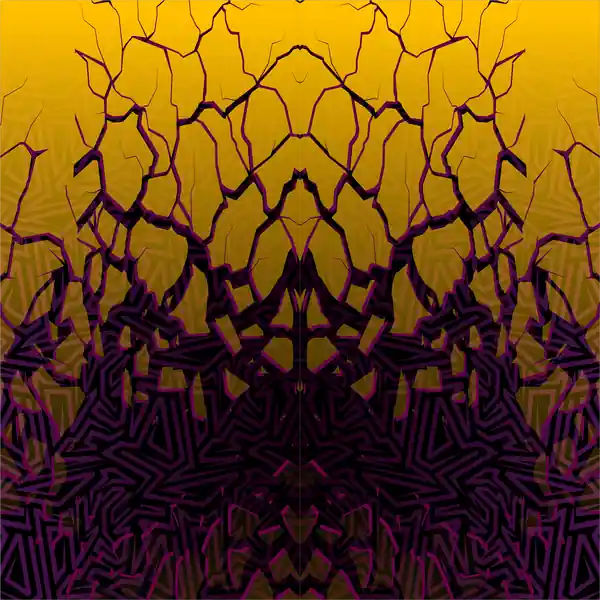 Vinyl Car Wrap Film - Shattered Illusions (Orange)