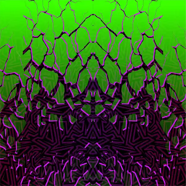 Vinyl Car Wrap Film - Shattered Illusions (Green)