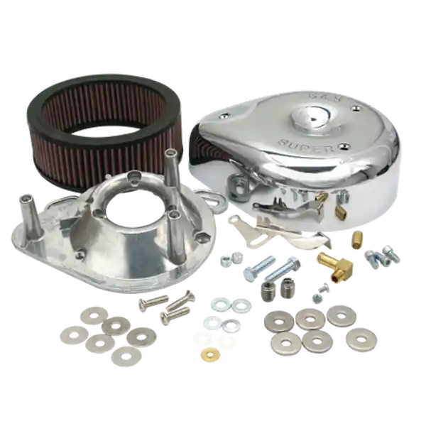 S&S Cycle 84-92 BT/86-90 Sportster Models Teardrop Chrome Air Cleaner Cover for S&S Super E/G Carb