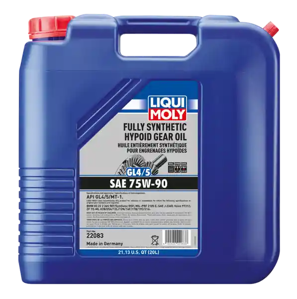 LIQUI MOLY 20L Fully Synthetic Hypoid Gear Oil (GL4/5) 75W90