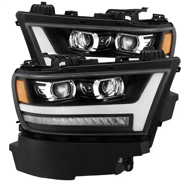 AlphaRex 19-20 Ram 1500HD PRO-Series Proj Headlight Plnk Style Blk w/Activ Light/Seq Signal/Plnk DRL