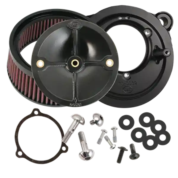 S&S Cycle 2008+ BT w/ S&S 58mm Throttle Body Stealth Air Cleaner Kit w/o Cover