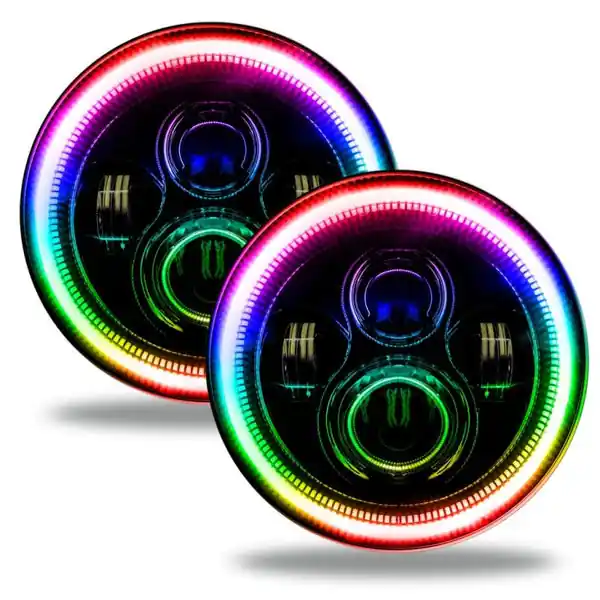 Oracle Jeep Wrangler JL/Gladiator JT 7in. High Powered LED Headlights (Pair) - ColorSHIFT 2
