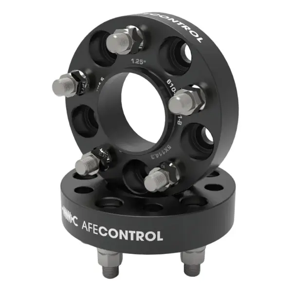 aFe CONTROL Billet Aluminum Wheel Spacers 5x114.3 CB70.5 1.25in - 15-24 Ford Mustang/20-25 Explorer