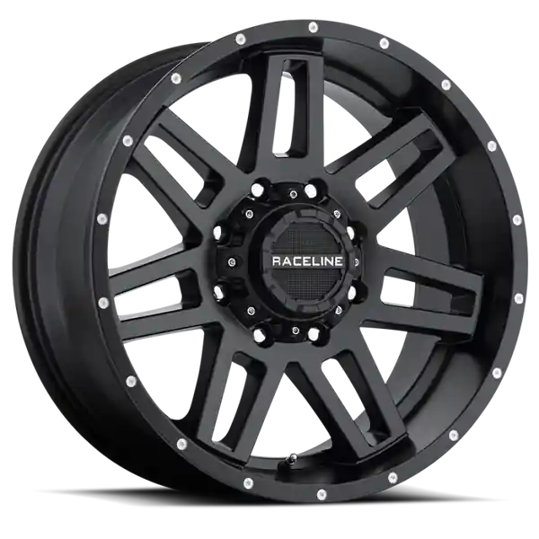 Raceline 931B Injector 16x8in / 8x165.1 BP / 0mm Offset / 125.2mm Bore - Satin Black Wheel
