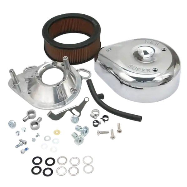 S&S Cycle 93-99 BT/91-03 Sportster Models Teardrop Air Cleaner Kit for S&S Super E/G Carb