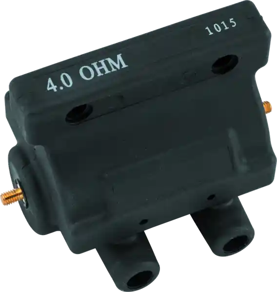 Twin Power 80-84 Big Twin and XL Ignition Coil Black Replaces H-D 31609-80 4 Ohm Original Style