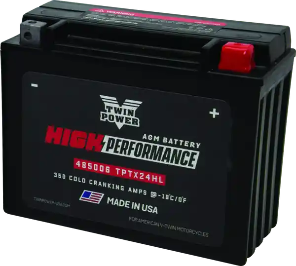 Twin Power YTX-24HL High Performance Battery Replaces H-D 66010-82A Made in USA
