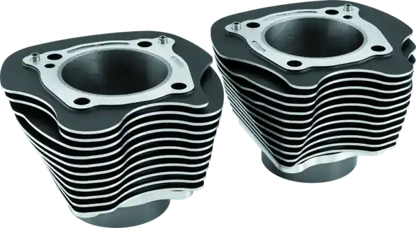 Twin Power 17-Up M8 Black 4.25 Inch Big Bore Cylinders Pair