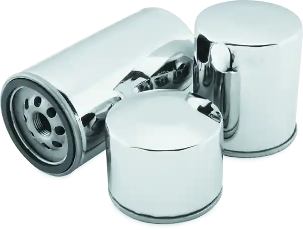 Twin Power Twin Cam and M8 Chrome Magnetic Oil Filter Replaces H-D 63798-99 with Backflow Valve