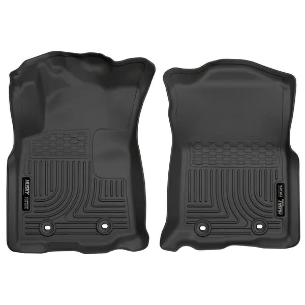 Husky Liners 2018 Toyota Tacoma Double Cab w/ Standard Trans WeatherBeater Black Front Floor Liners