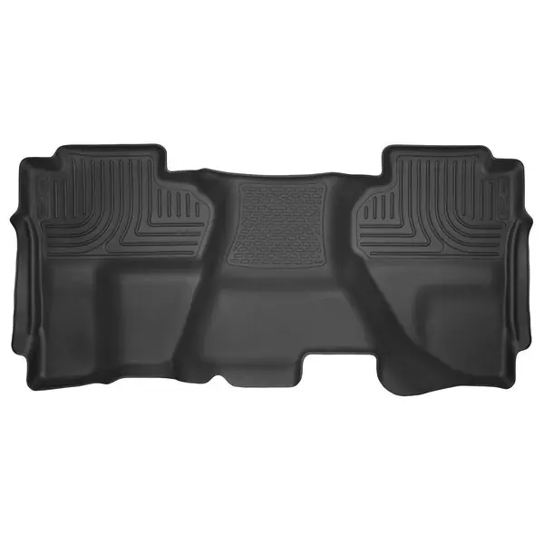 Husky Liners 14-15 Chevy Silverado Double Cab X-Act Contour Black 2nd Row Floor Liners