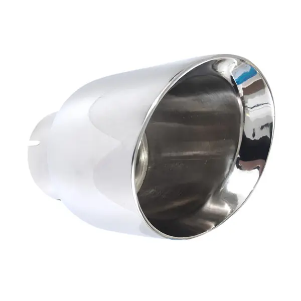 Stainless Works Conical Double Wall Slash Cut Exhaust Tip - 4in Body 3in Inlet