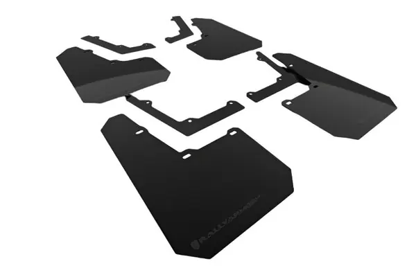 Rally Armor 2024 Tesla Cybertruck Black UR Mud Flap Metallic Black Logo