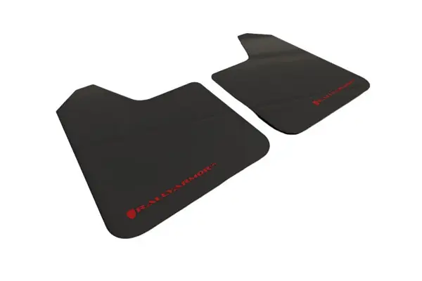 Rally Armor Universal UR Black Mud Flap Red Logo - Pair